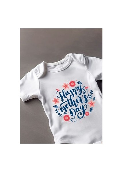 Kısa Kollu %100 Pamuklu Özel Tasarımlı Yazılı Anneler Günü Yazılı Bebek Body Zıbın fiyatları