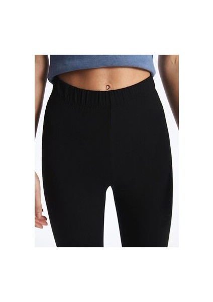 Kadın Beli Lastikli Ekstra Dar Fit Düz Tayt fiyatları