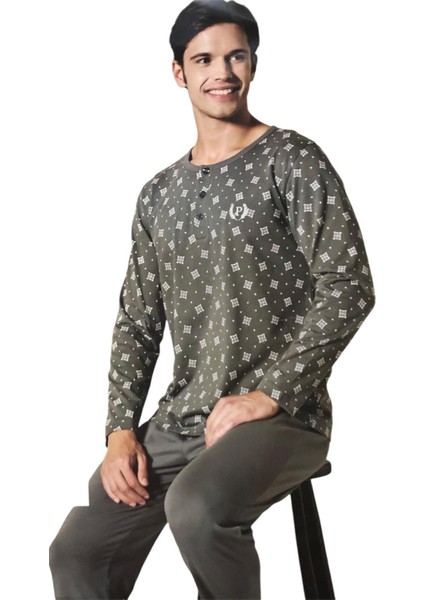 Pijadore Erkek Gri Pamuklu Uzun Kollu Pamuklu Pijama Takımı 1757 fiyatları