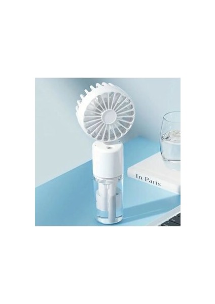 Mini Fan Şarjlı El Fanı Su Püskürtmeli Boyuna Asmalı Mini Klima Fan Vantilatör