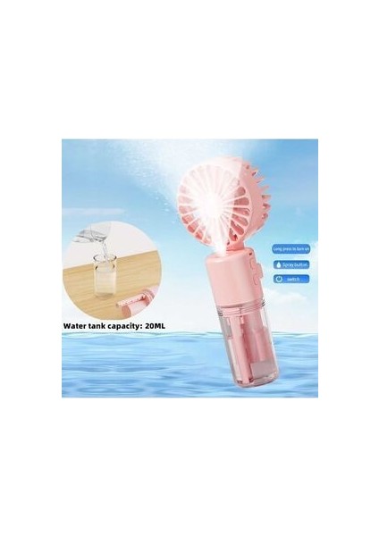 Mini Fan Şarjlı El Fanı Su Püskürtmeli Boyuna Asmalı Mini Klima Fan Vantilatör