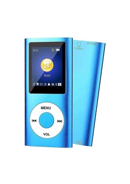 Metal Mp3 Çalar Dijital Ekranlı Mp4 Player Ses Kayıt Fm Radyo 32GB Hafıza Kartı Hediye