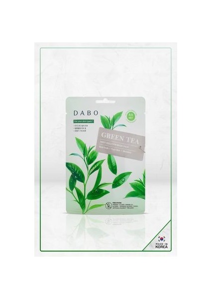First Solution Mask Pack Green Tea - Tek Kullanımlık Yüz Maskesi