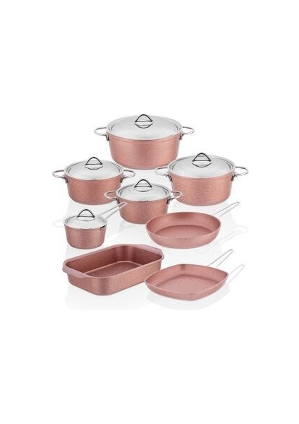 Granit 13 Parça Çelik Kapak Çeyiz Seti Rose Gold fiyatları