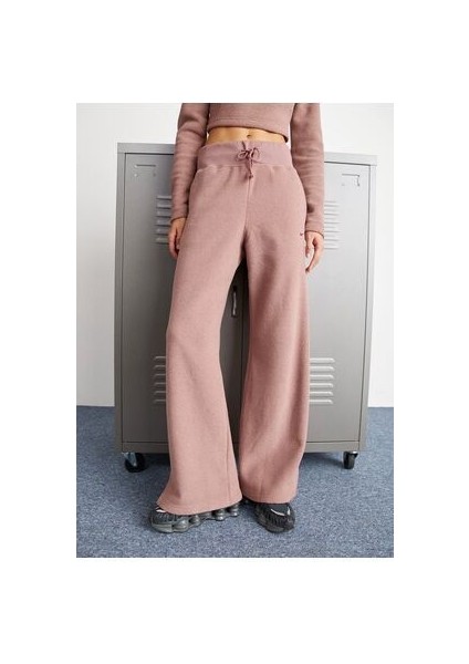 Sportswear Phoenix Plush High-Waisted Wide-Leg Cozy Fleece Kadın Pantolon Ndd Sport