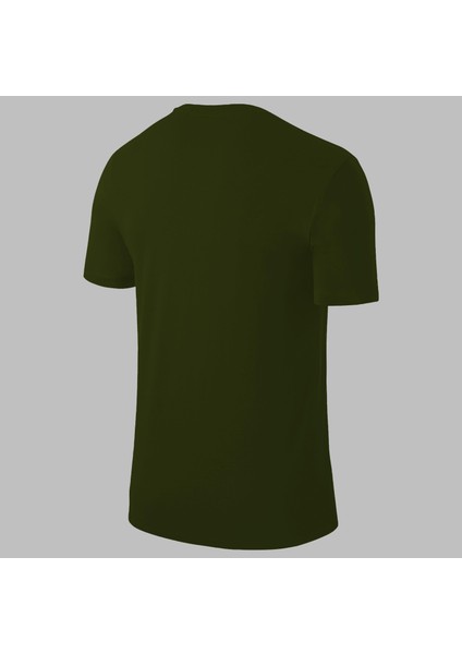 Yeni Seri Büyük Beden Erkek Haki Dri-Fit Kumaş Yürüyüş ve Koşu Için Konforlu Kısa Kol T-Shirt (4xl- 10XL)