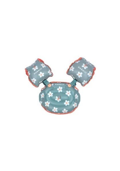 Nabaıjı Çocuk Yüzücü Kolluğu / Kemeri - Çiçek Desenli/haki - Tiswim Print modelleri