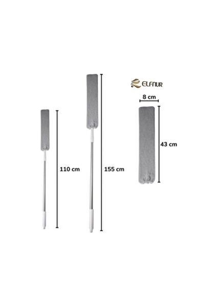 Pratik Mikrofiber Başlıklı Girintili Yüzey Dip Köşe Raf Temizleme Sihirli Toz Alma Fırçası fırsatları