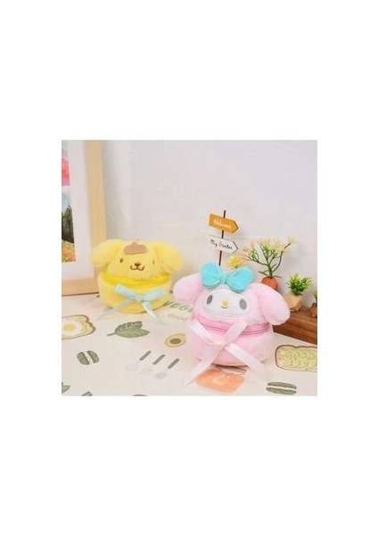 1 Adet Sanrio Kawaii Kuromi Cinnamorol My Melody Mini Peluş Cüzdan Ortadan Fermuarlı Hediyelik fırsatları