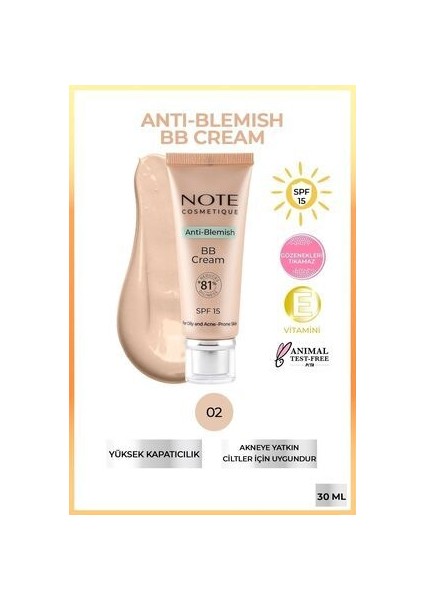 Anti-Blemish Bb Cream Skin Brightening Acne Prone Skin 02 GKHAİR1242