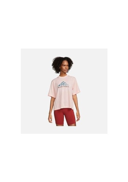 Dri-Fit Trail Short-Sleeve Pembe Kadın T-Shirt modelleri