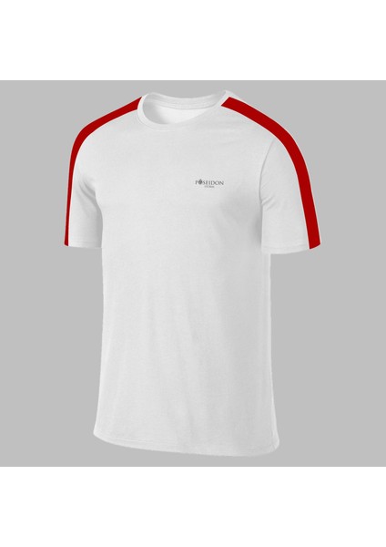 Yeni Seri Büyük Beden Erkek Beyaz Dri-Fit Kumaş Baskısız Yuvarlak Yaka Kısa Kol T-Shirt (4xl- 10XL)