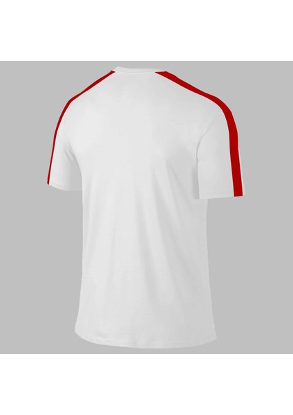Yeni Seri Büyük Beden Erkek Beyaz Dri-Fit Kumaş Baskısız Yuvarlak Yaka Kısa Kol T-Shirt (4xl- 10XL)