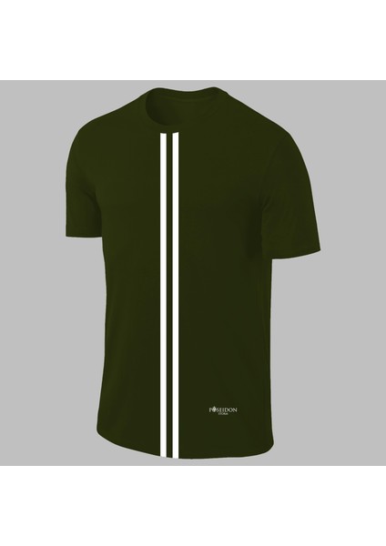 Yeni Seri Büyük Beden Erkek Haki Dri-Fit Kumaş Yürüyüş ve Koşu Için Konforlu Sıfır Yaka T-Shirt (4xl- 10XL)