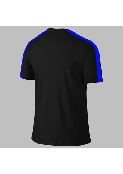 Yeni Seri Erkek Siyah Dri-Fit Kumaş Rahat Konforlu Kesim Yuvarlak Yaka Kısa Kol T-Shirt S-3xl