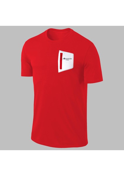 Yeni Seri Erkek Kırmızı Dri-Fit Kumaş Rahat Günlük Sporcu Konforlu T-Shirt S-3xl