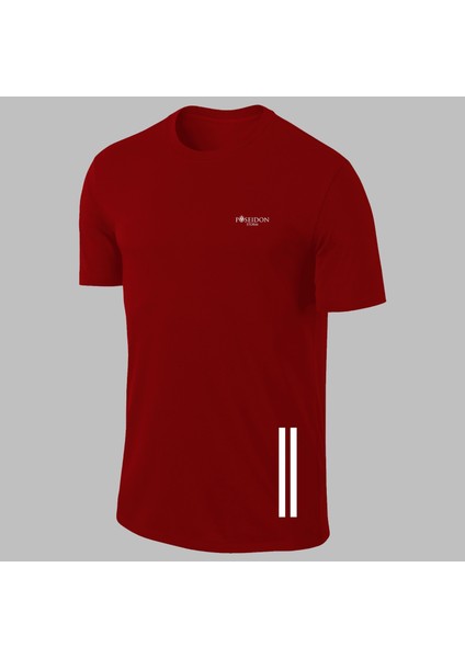 Yeni Seri Büyük Beden Erkek Bordo Dri-Fit Kumaş Rahat Konforlu Kesim Yuvarlak Yaka Kısa Kol T-Shirt (4xl- 10XL)
