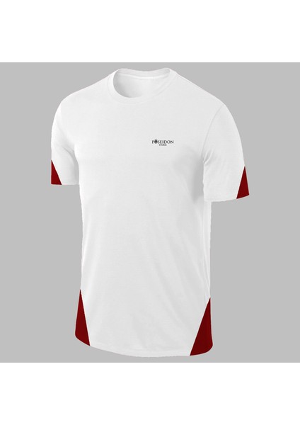 Yeni Seri Erkek Beyaz Dri-Fit Kumaş Baskısız Yuvarlak Yaka Kısa Kol T-Shirt S-3xl