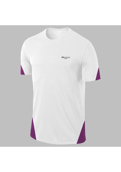 Yeni Seri Erkek Beyaz Dri-Fit Kumaş Fit Yuvarlak Yaka Kısa Kol T-Shirt S-3xl