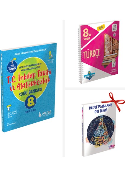 8.sınıf Türkçe Okulum Defteri Konu Anlatımı ve Inkılap T. Soru B.