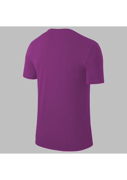 Yeni Seri Erkek Mor Dri-Fit Kumaş Düz Kısa Kol Koşu Için Konforlu T-Shirt S-3xl
