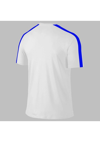 Yeni Seri Erkek Beyaz Dri-Fit Kumaş Baskısız Yuvarlak Yaka Kısa Kol Tişört S-3xl