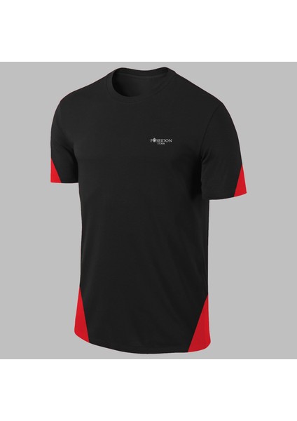 Yeni Seri Erkek Siyah Dri-Fit Kumaş Baskısız Yuvarlak Yaka Kısa Kol T-Shirt S-3xl