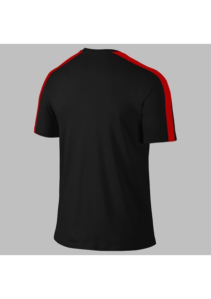 Yeni Seri Erkek Siyah Dri-Fit Kumaş Sıfır Yaka Kısa Kol Yürüyüş Için Sporcu T-Shirt S-3xl