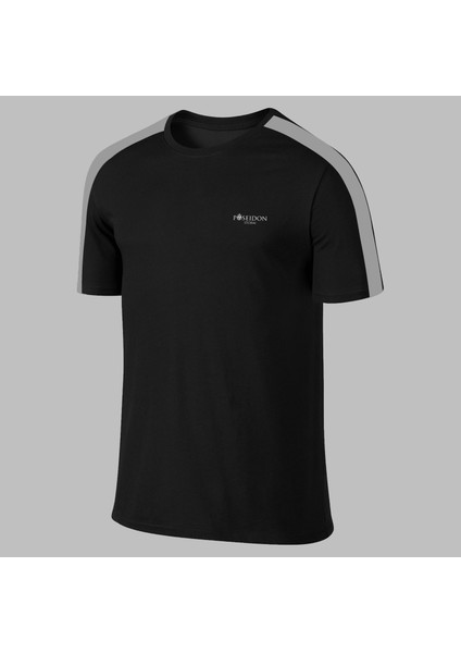 Yeni Seri Erkek Siyah Dri-Fit Kumaş Yuvarlak Yaka Günlük Yürüyüş Konforlu T-Shirt S-3xl