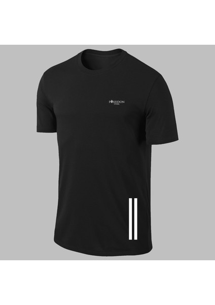 Yeni Seri Erkek Siyah Dri Kumaş Bisiklet Yaka Kısa Kol Günlük Rahat T-Shirt S-3xl