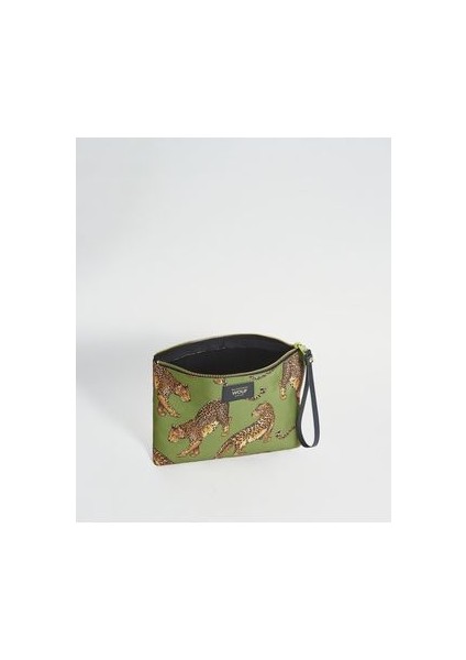 Olive Leopard Xl Pouch Bag - El Çantası
