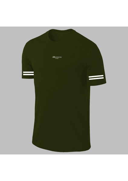 Yeni Seri Erkek Haki Dri-Fit Kumaş Spor Için Konforlu Kısa Kol T-Shirt S-3xl