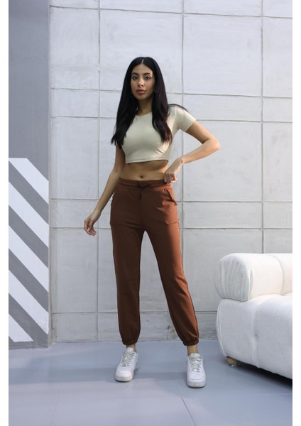 Haute Kadın Yüksek Bel Ultra Esnek Mevsimlik Basic Eşofman Altı 1059