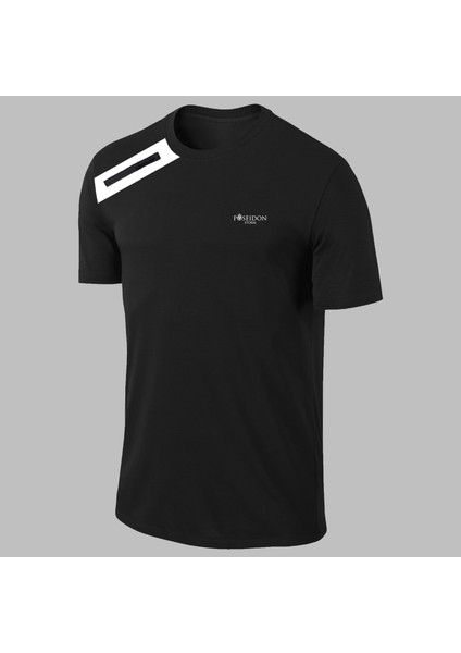 Yeni Seri Erkek Siyah Dri-Fit Kumaş Bisiklet Yaka Kısa Kol Günlük Rahat T-Shirt S-3xl