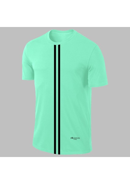 Yeni Seri Büyük Beden Erkek Su Yeşili Dri-Fit Kumaş Yürüyüş ve Koşu Için Rahat T-Shirt (4xl- 10XL)