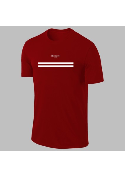 Yeni Seri Büyük Beden Erkek Bordo Dri-Fit Kumaş Baskısız Yuvarlak Yaka Kısa Kol Tshirt (4xl- 10XL)