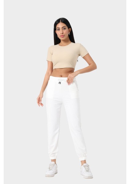 Kadın Yüksek Bel Iki Iplik Mevsimlik Basic Eşofman Altı 1060