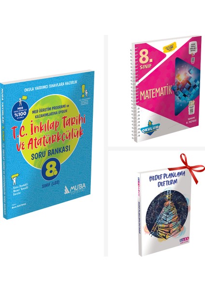 8.sınıf Inkılap T. Soru B. ve Matematik Okulum Defteri Konu Anlat