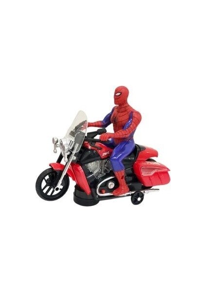 Pilli Işıklı Sesli Motorlu Spiderman Örümcek Adam - Motorcu Spiderman modelleri