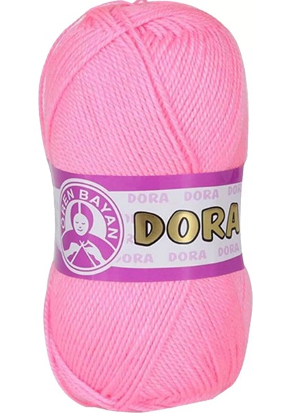 1 Adet Dora El Örgü ipi Yünü 100 gr 040 Şeker Pembe