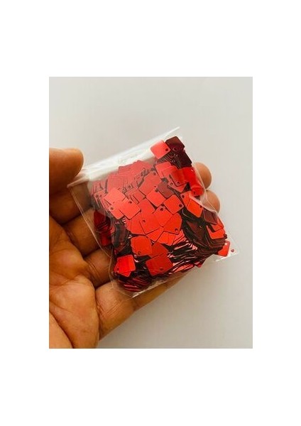 Oya,havlu, Halay Mendili Yan Delikli Kare El Işleme Pul Krmız 8mm 20GR. Tahmini 680 Adet. fiyatları