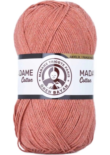 1 Adet Madame Cotton El Örgü İpiYünü 100 gr 037 Kiremit