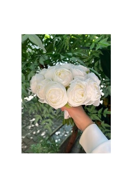 Şakayık Gelin Buketi - Beyaz Şakayık Gelin Çiçeği - Atma Çiçeği - Nikah Çiçeği - Gelin Atma Çiçeği