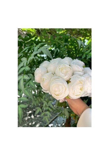 Şakayık Gelin Buketi - Beyaz Şakayık Gelin Çiçeği - Atma Çiçeği - Nikah Çiçeği - Gelin Atma Çiçeği