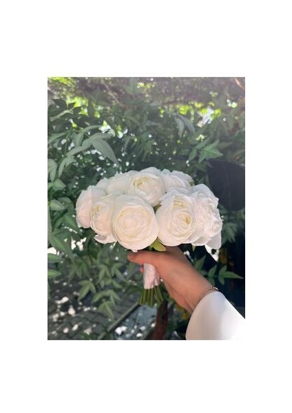 Şakayık Gelin Buketi - Beyaz Şakayık Gelin Çiçeği - Atma Çiçeği - Nikah Çiçeği - Gelin Atma Çiçeği