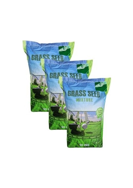 Çim Tohumu 30 Kg. ( 3 Çuval ) 7 Karışım Ithal Uygun Çim Tohumu 7m Açılmamış Orijinal Çuvalında Grass