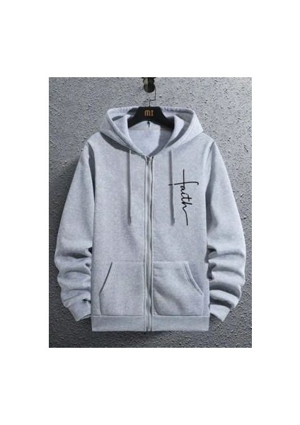 Oversize Unisex Baskılı 3 Iplik Şardonlu Sweatshirt Hoodie
