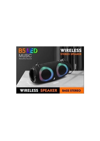 Xtreem3 LED Bluetooth Speaker Şarjlı LED Işıklı Kablosuz Hoparlör