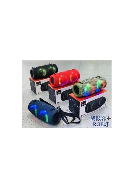 Xtreem3 LED Bluetooth Speaker Şarjlı LED Işıklı Kablosuz Hoparlör