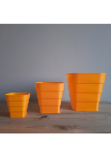 Kornet Saksı Kare Set (8-12-16 Cm)